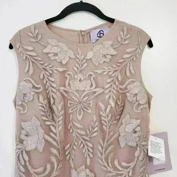 JS Collections Dori Embroidered Cap Sleeve Dress - Picture 3 of 11